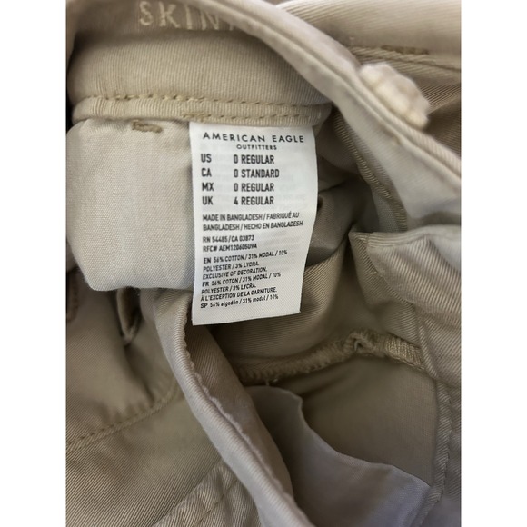 American Eagle Pants! Khaki! Stretch! Skinny! Size 0 - Picture 3 of 7